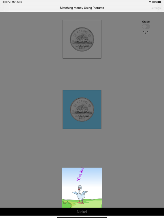 Match Money Using Pic (CAD) iPad screenshot