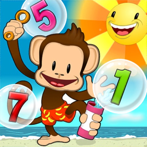 Monkey Math School Sunshine Icon