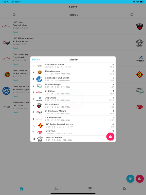FloorballZ iPad screenshot