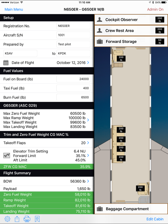 Screenshot #4 pour Gulfstream PlaneBalance