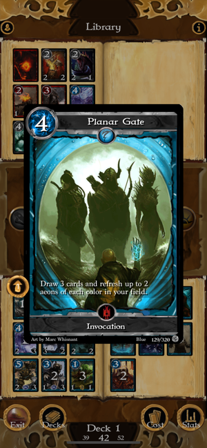 Lost Portal CCG-skærmbillede