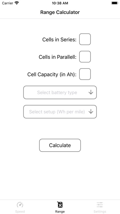 EV Calculator - Speed & Range