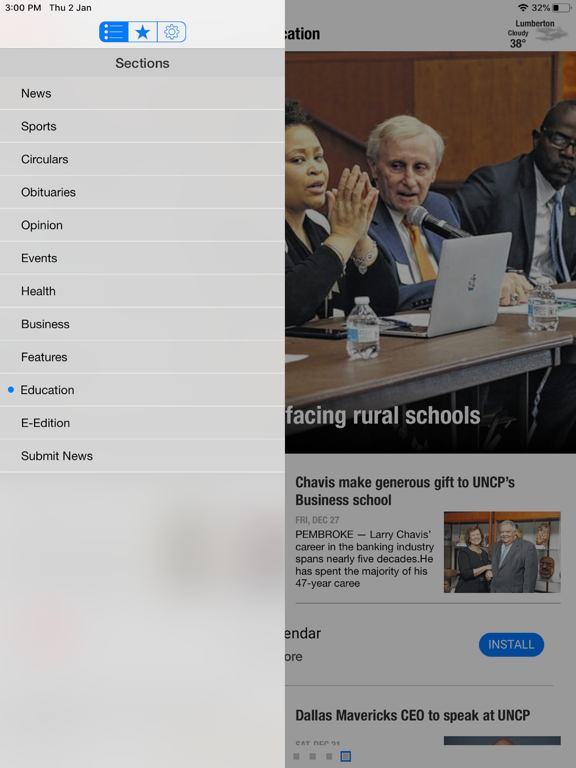 The Robesonian NC iPad screenshot 2 - News app