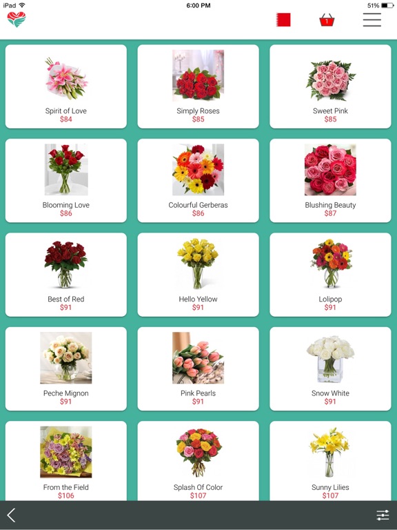 FlyingRoses iPad screenshot 4 - Shopping app