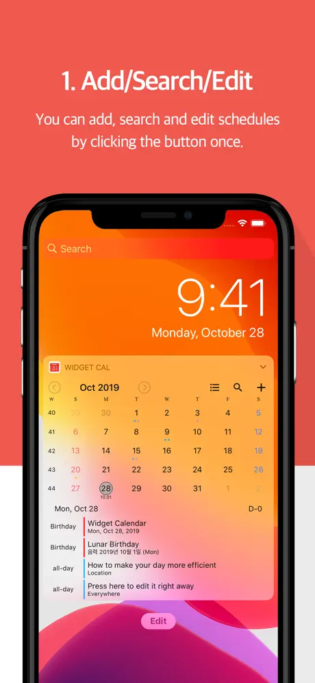 Widget Calendar : Easy&Simple