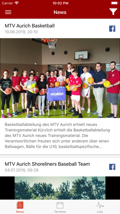 MTV Aurich Vereins-App Screenshot