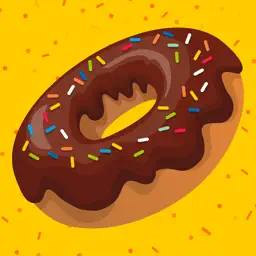 Animated Hipster Donut Sticker app icon