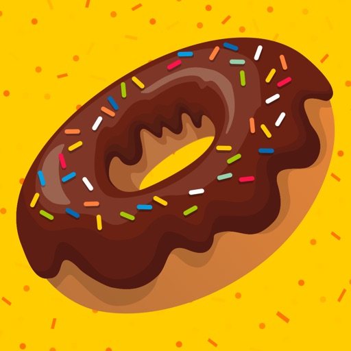 Animated Hipster Donut Sticker icon