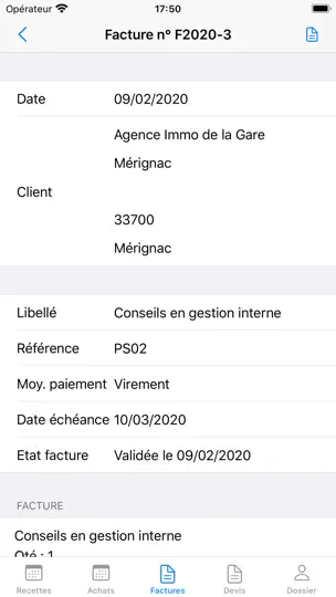 Capture d'écran de Gestion Micro-Entrepreneur sur iPhone 4
