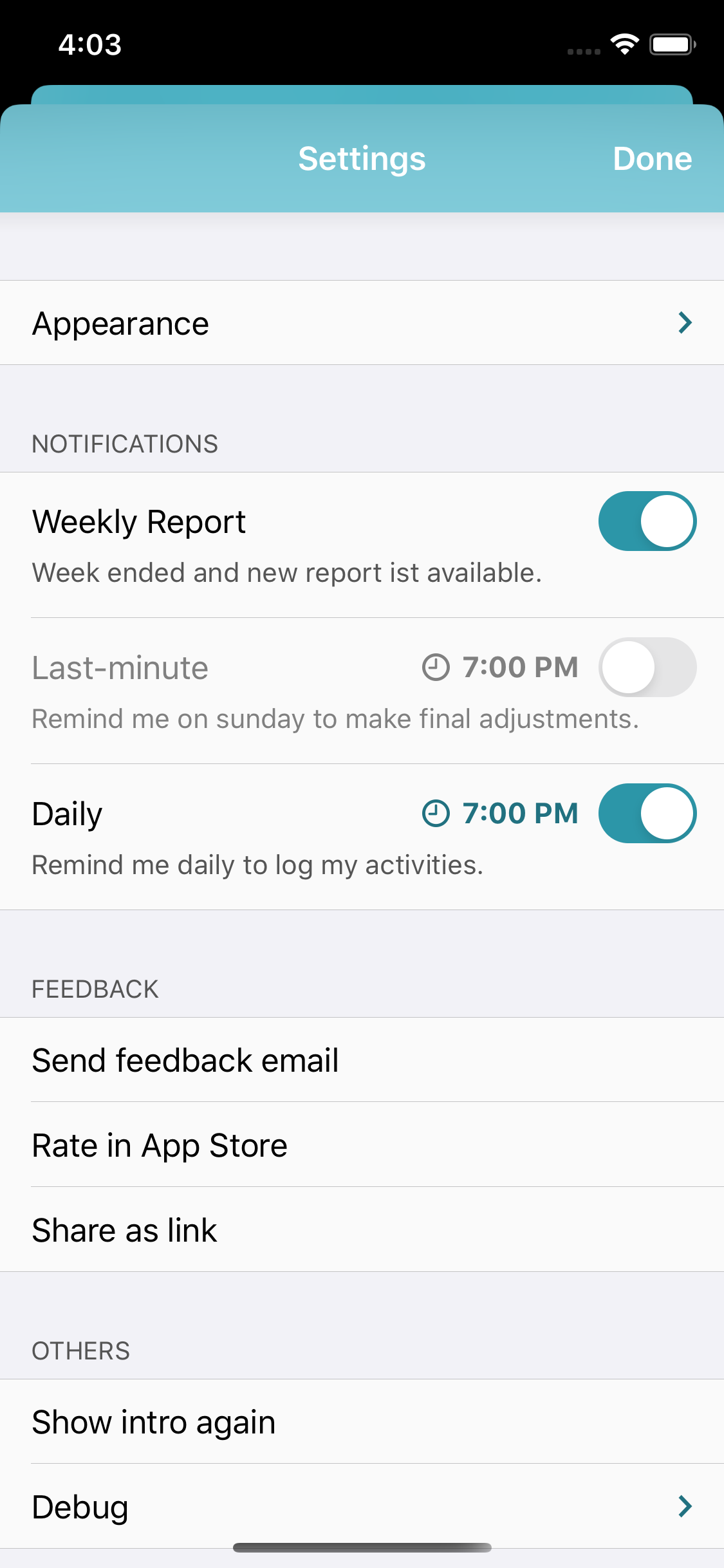 Weekly - Track frequent tasks