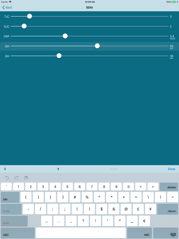 DAS Calculator iPad screenshot 4 - Medical app