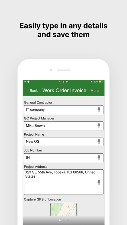Work Order Invoice