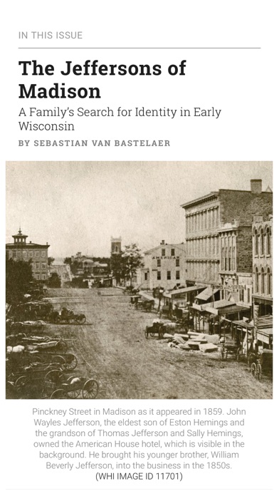 Wisconsin Magazine of History Screenshot