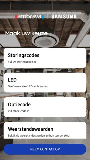 Ambrava Samsung Service App screenshot 1