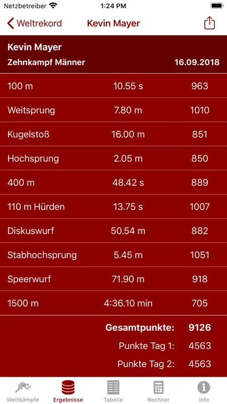 Mehrkampfrechner screenshot 3 of 5