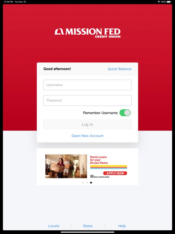 Mission Fed Banking for iPad