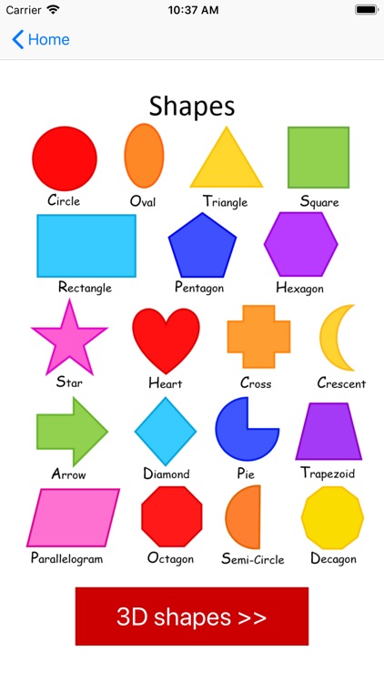 Shapes in English