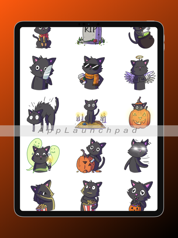 Screenshot #6 pour Blair Cat Halloween Stickers