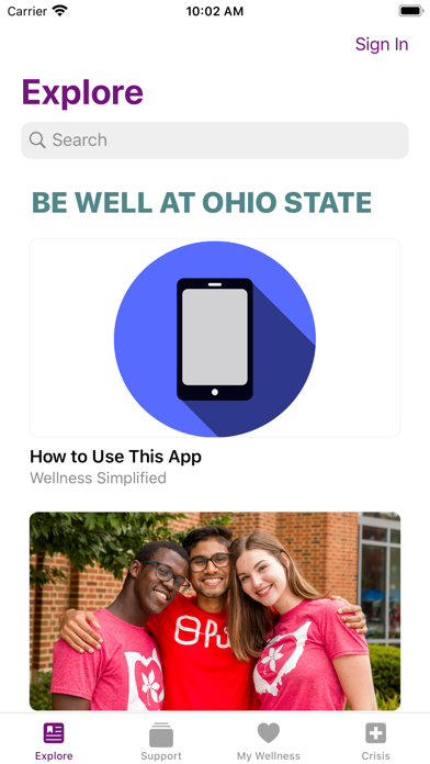 Ohio State: Wellness Screenshot