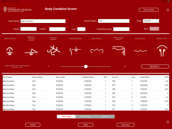 Screenshot #4 pour Body Condition Scorer