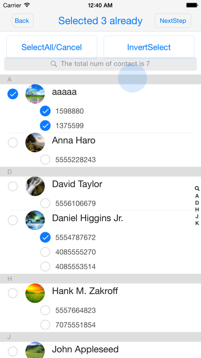 ContactEasy$-address book help Screenshot