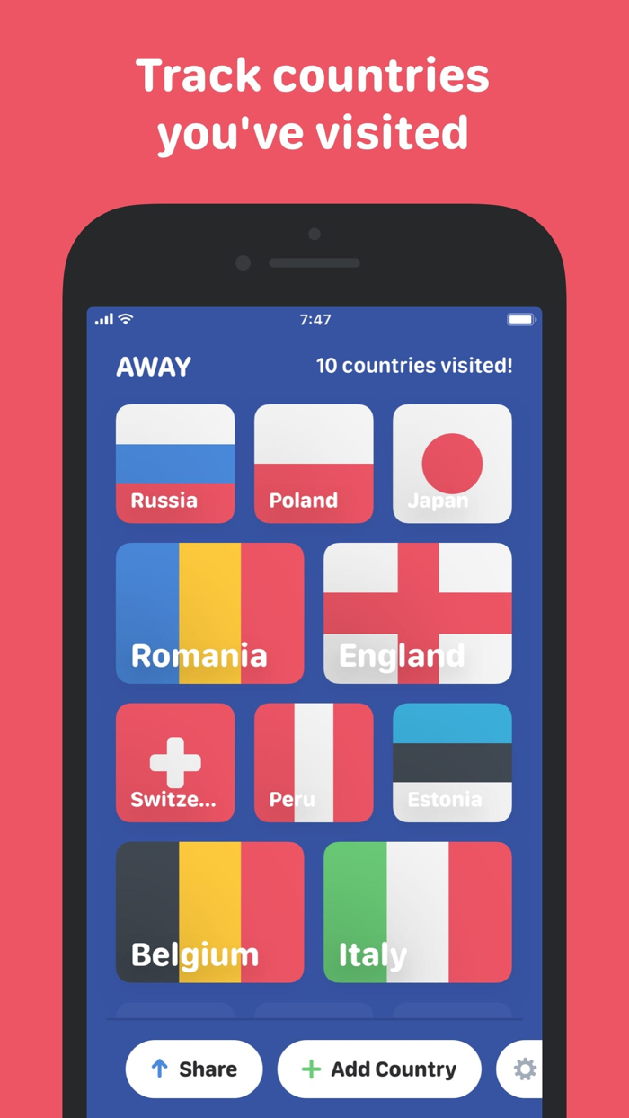 AWAY — places Ive been to