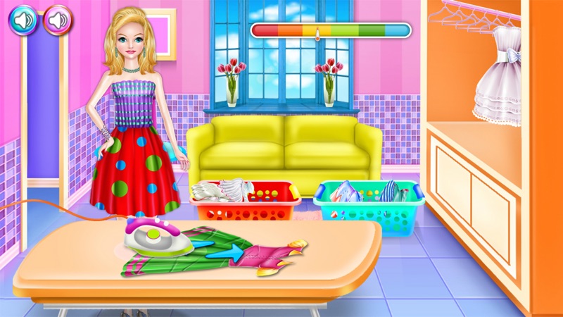 Olivias washing laundry game screenshot 8