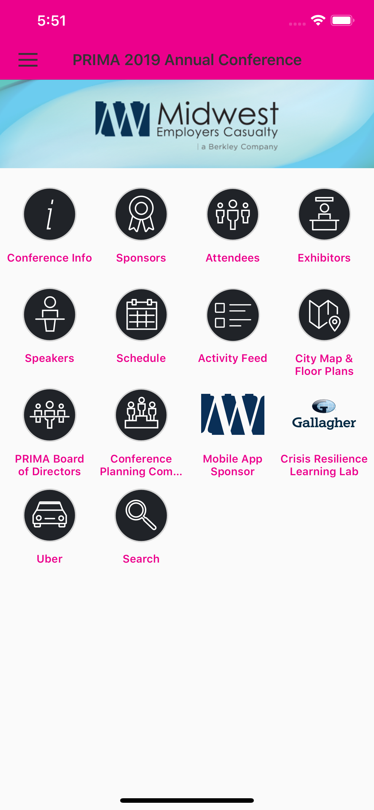 PRIMA Events App