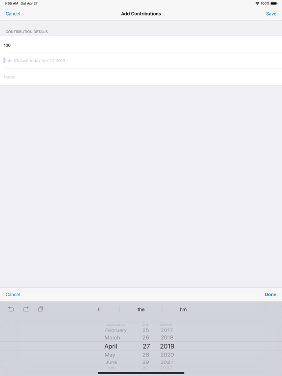 Cash Goals iPad screenshot