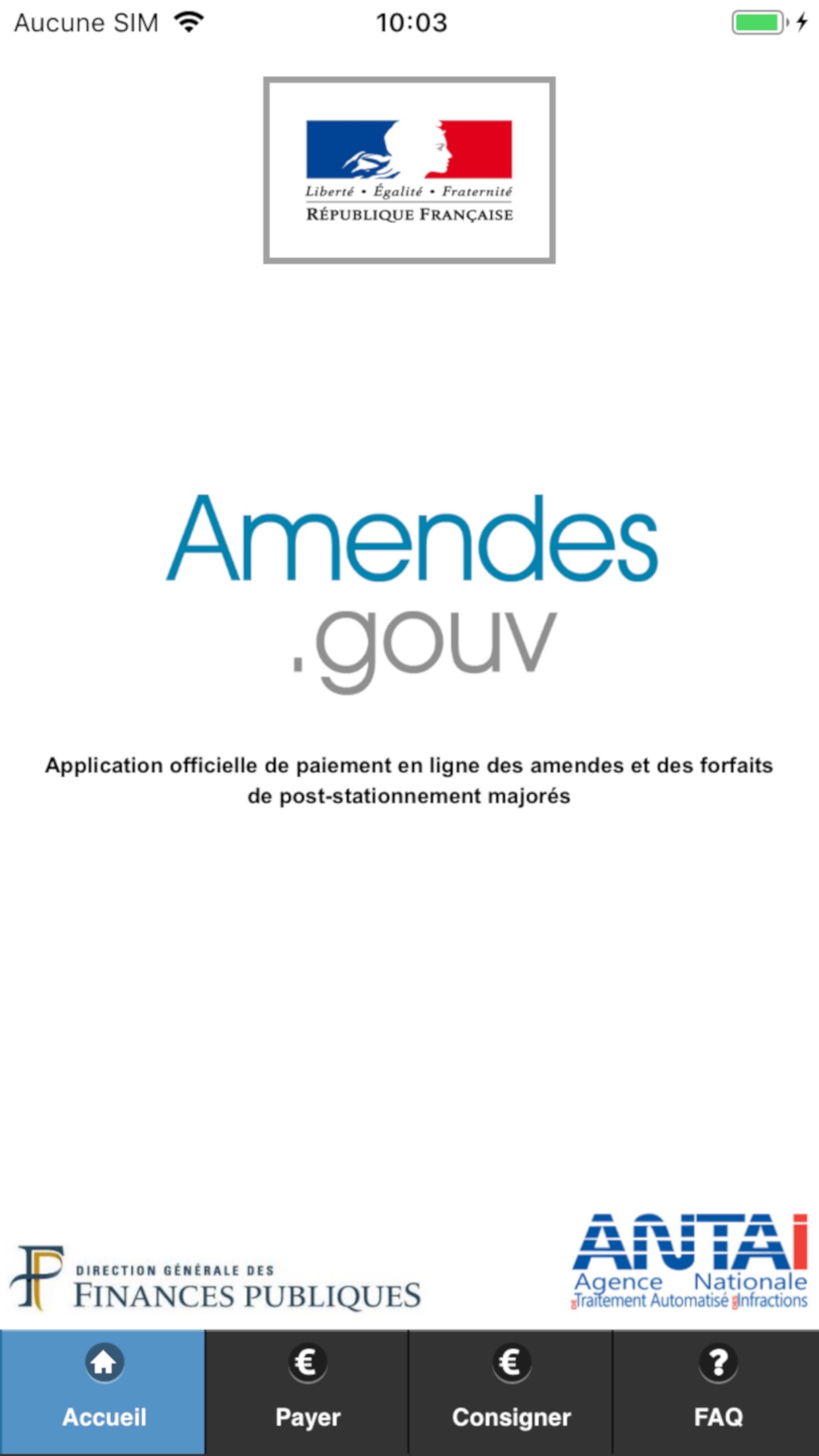 Screenshot 1 of Amendes.gouv
