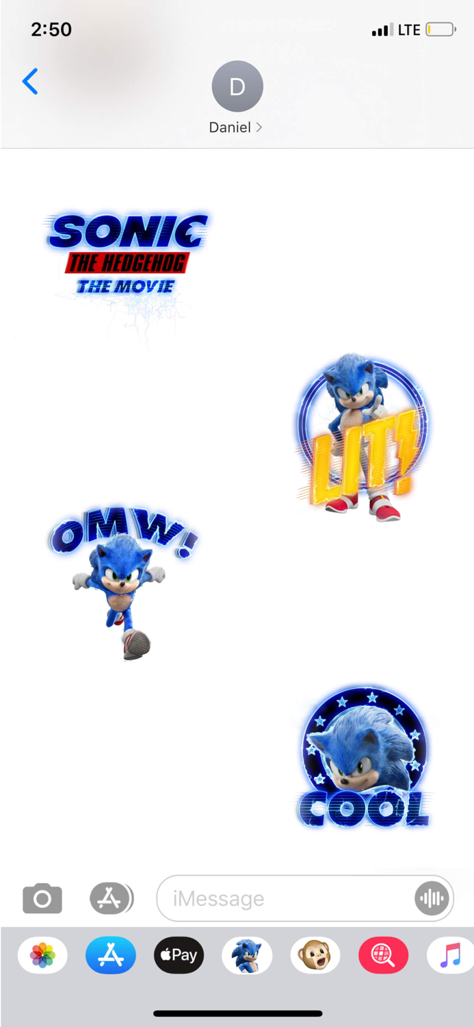 Official Sonic Movie Stickers