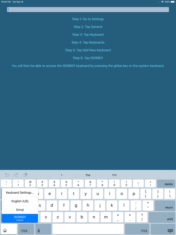 Screenshot #4 pour ISO 8601 Keyboard