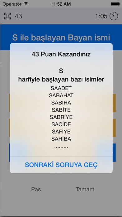 İsim Şehir Oyunu Screenshot