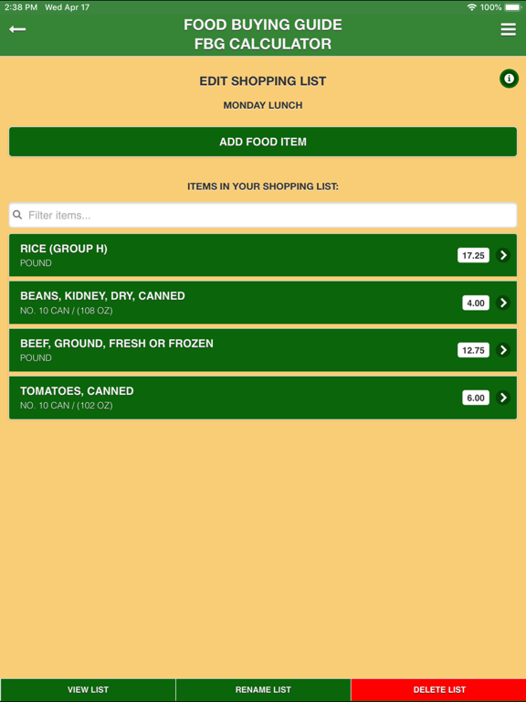 USDA FBG iPad screenshot 6 - Education app