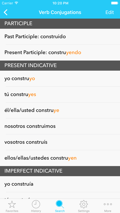 English Spanish Dictionary C. Screenshot