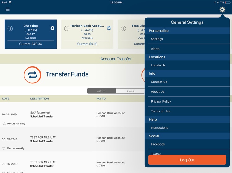Horicon Bank Business for iPad screenshot-4
