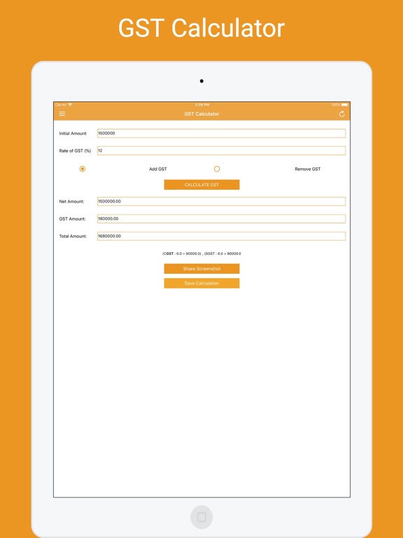 Screenshot #5 pour GST Calculator - Tax Planner