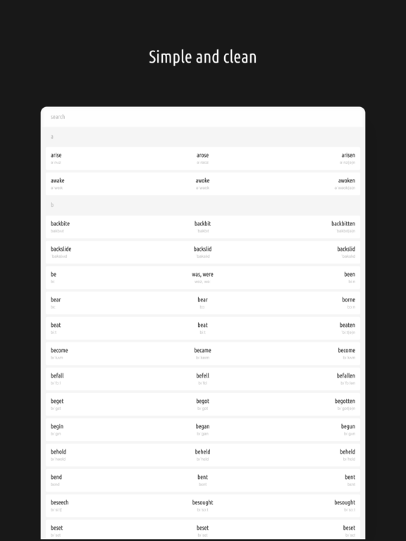 Screenshot #4 pour Simple Irregular Verbs