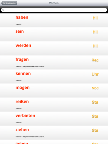 Screenshot #5 pour La conjugaison allemande L'OBS