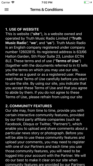 Screenshot 4 of Truth Music Radio App