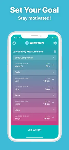 Game screenshot Weighten - Weight Tracking app hack