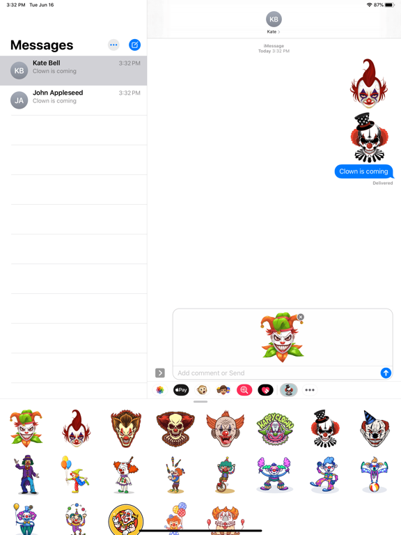 Screenshot #6 pour Bad Clown Stickers