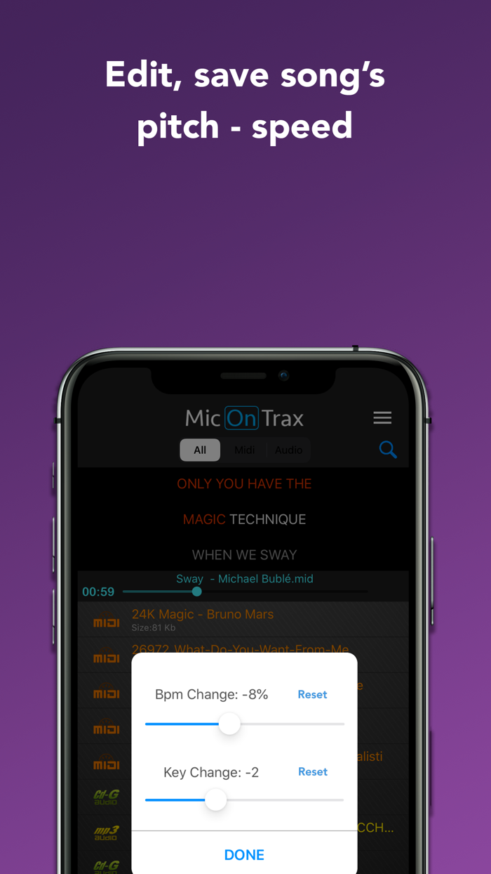 micOnTrax Midi Audio Player