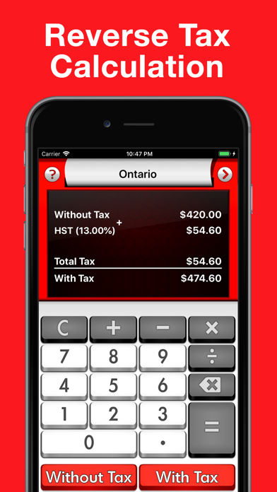 Canada Sales Tax Calculator + Screenshot