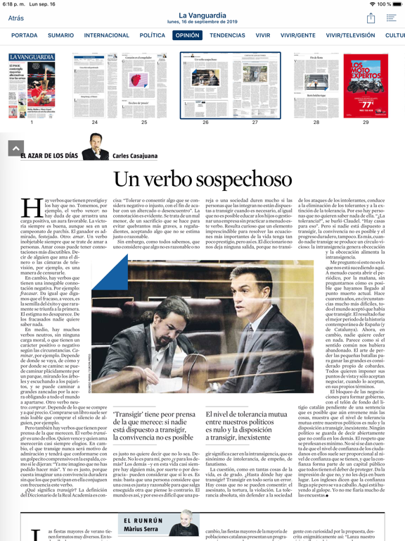 La Vanguardia edición impresa iPad screenshot 5 - News app