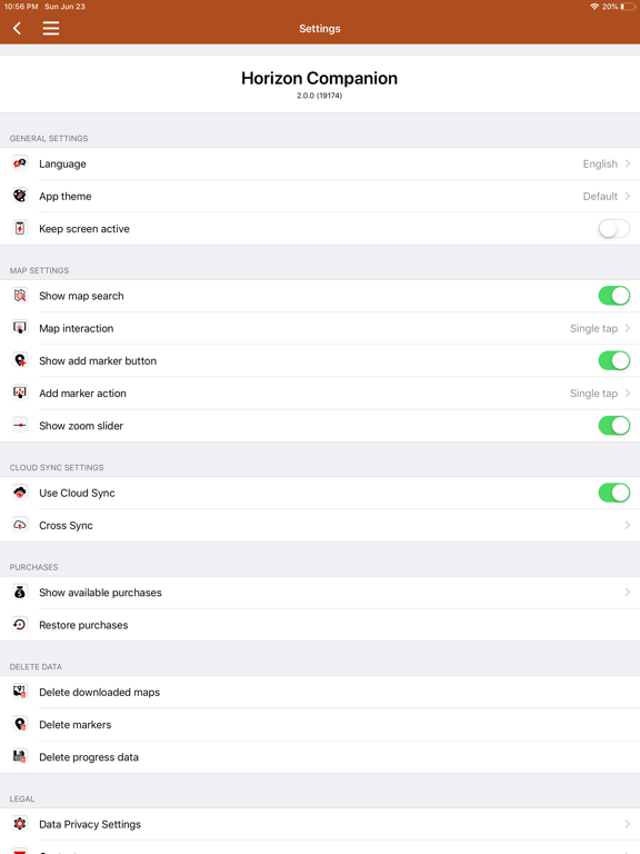 Horizon Companion iPad screenshot 4 - Utilities app