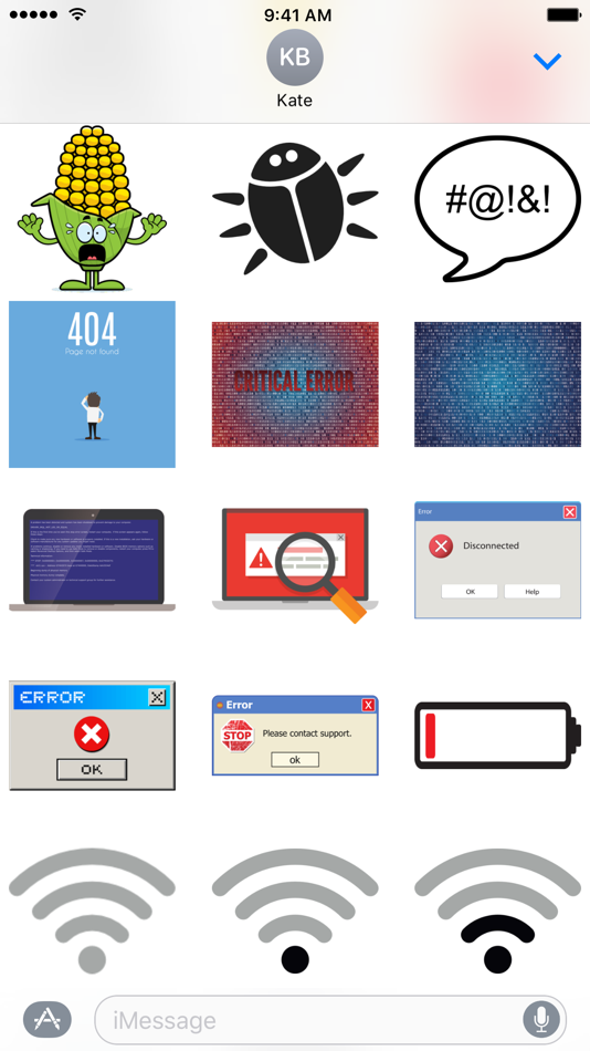 #2. Error Message Stickers (iOS) 由: DEUCETEK LLC