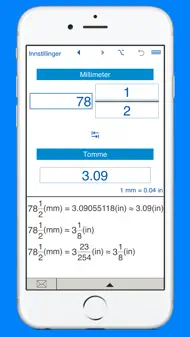 Tommer / millimeter kalkulator iphone bilder 2