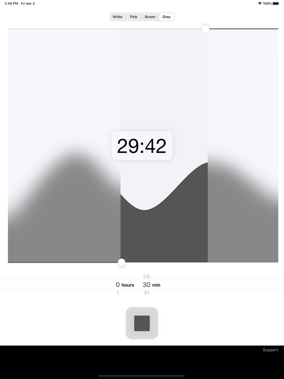 White Noise Sleep Timer iPad screenshot