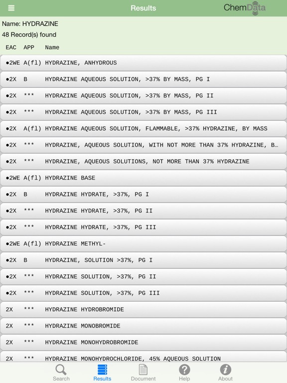 Screenshot #5 pour Chemdata
